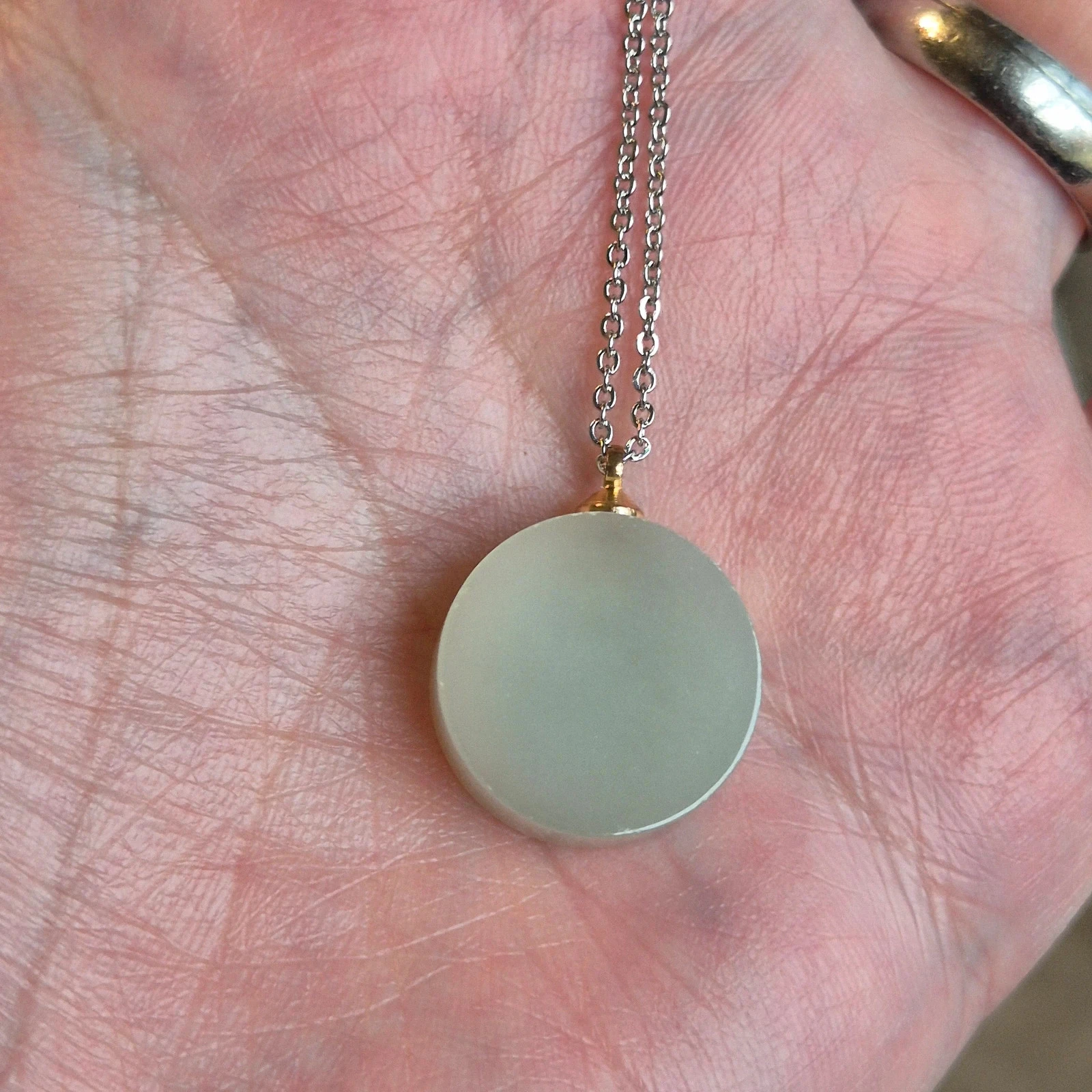 Pingente de jade nefrita natural não tratado com corrente – photo 2